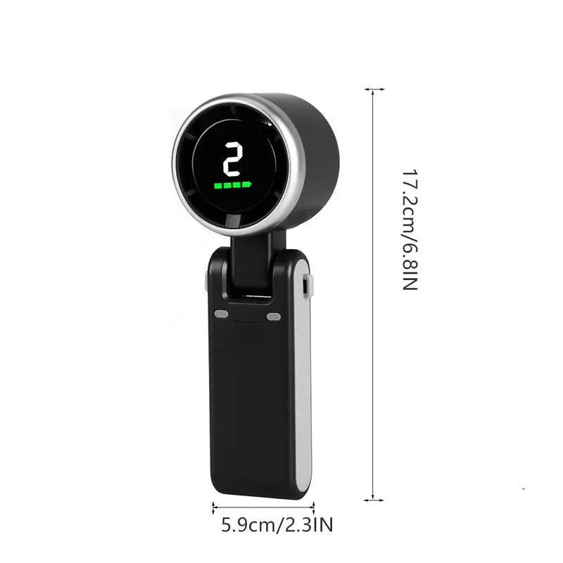 Portable Turbo Handheld Fan – 4000mAh, 5 Speeds, Up to 10 Hours for Outdoor Activities, Travel, Working Fathersdaygift